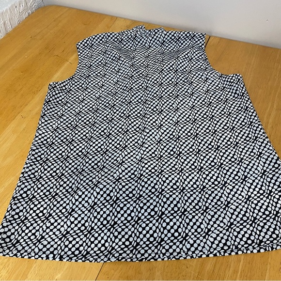 The jones Group Women Black/white Sleeveless Blouse Size Medium - Picture 6 of 10
